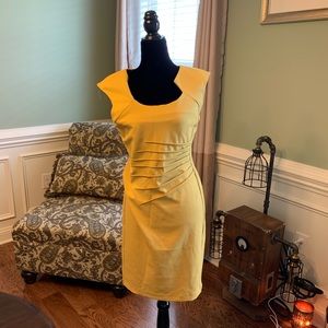 Calvin Klein Mustard Yellow Sheath Dress!